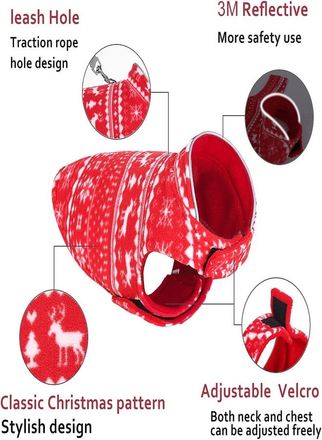 KUTKUT Stretch 2 -in-1 Reversible Fleece Vest Dog Sweater Dog Vest Jackets for Doedium Dogs Warm Dog Apparel Clothes for Cold Weather Indoor and Outdoor Use (Size: L, Chest: 54cm - 58cm) - Image 2